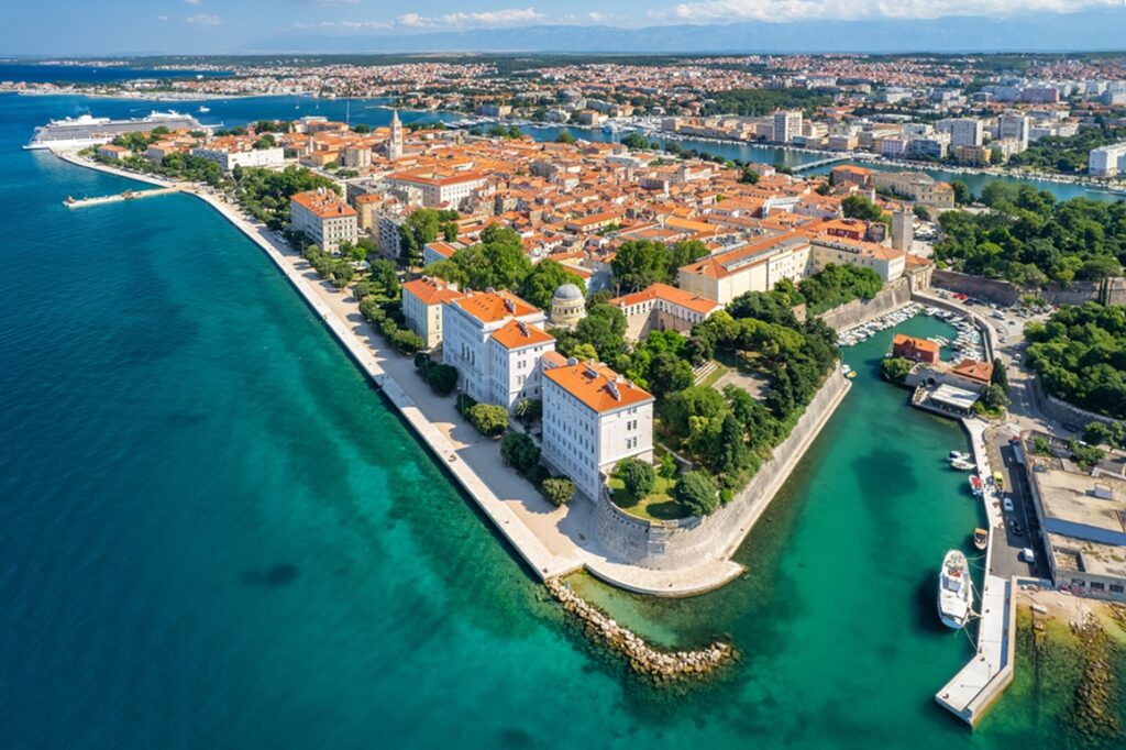Aerial,View,Of,The,Zadar,Town,In,Dalmatia,Region,Of