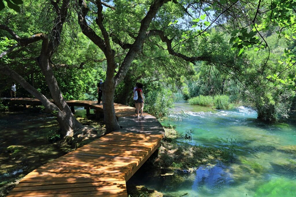 Krka,Waterfalls.,Krka,National,Park,In,Croatia.,Sightseeing,Trail,Of