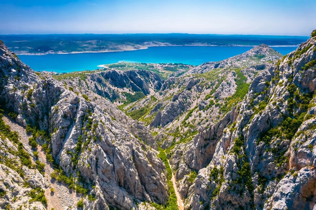 Paklenica,Canyon,National,Park,On,Velebit,Mountain,Aerial,View,,Nature