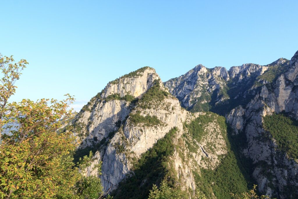 Mountain,Summit,Cima,Rocca,Panorama,Near,Riva,Del,Garda,,Italy