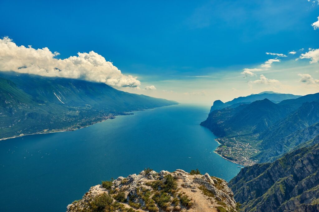 View,Garda,Lake,From,Bocca,Larici,,Riva,Del,Garda,trails,To