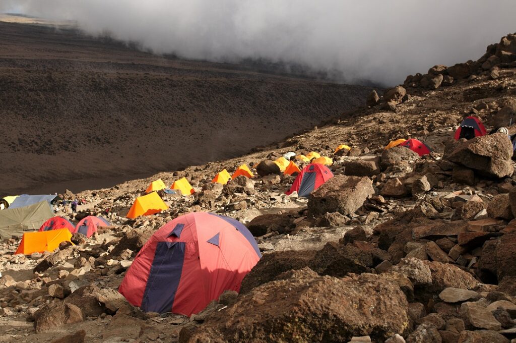 Barafu,Camp,On,Machame,Route.,Mount,Kilimanjaro,,Tanzania.