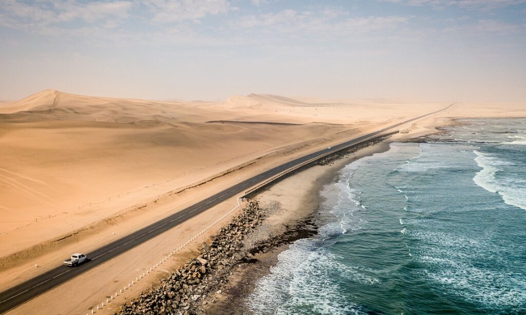 Road,To,Swakopmund,,Skeleton,Coast,,Namibia,,Africa