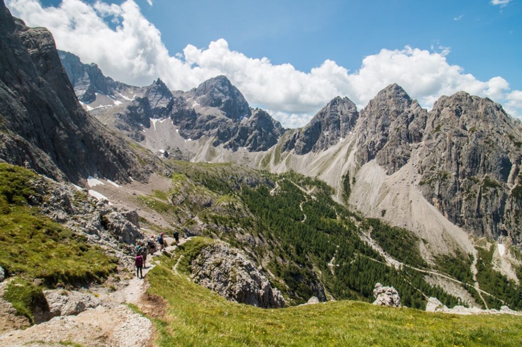 1 Lienzi-Dolomitok gyalogtúra csapattal Karlsbader Hütte Lasertörl