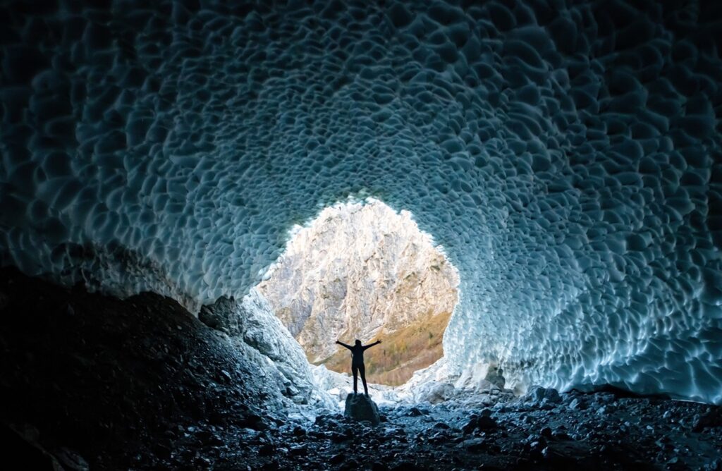 Ice,Cave,Called,eiskapelle,In,A,Glacier,Near,Berchtesgaden,And