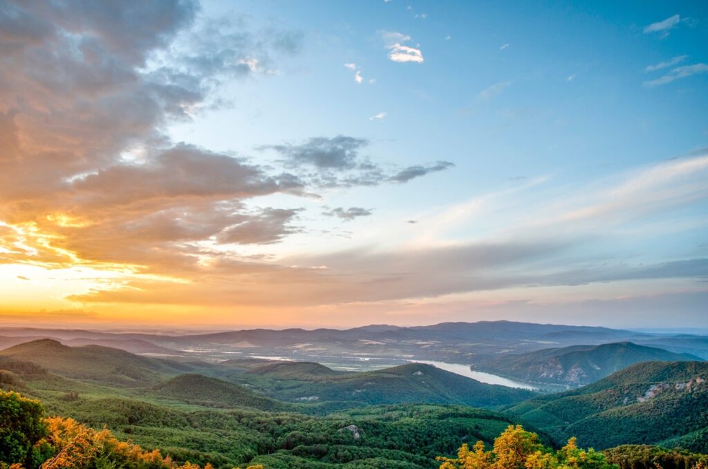 Summer,Sunset,In,The,Mountains,-,Panorama,Of,Dobogók?,On
