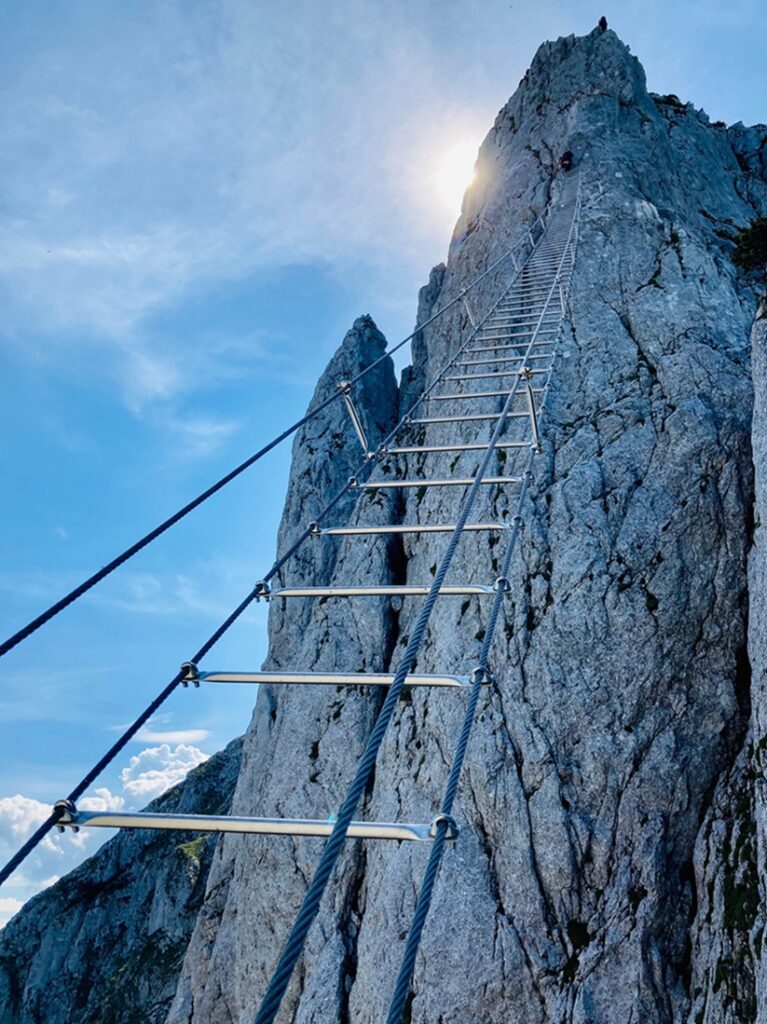 Iron,Stairway,At,Intersport,Via,Ferrata,To,Top,Of,Donnerkogel