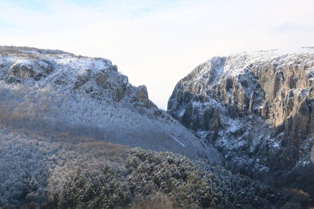 Winter,Over,Turda,Gorge,,Romania