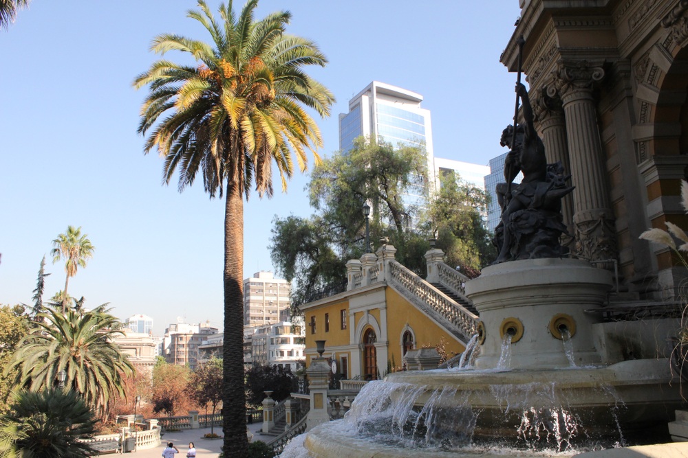 Santa,Lucia,Hill,,Plaza,De,Armas,And,La,Moneda,Santiago
