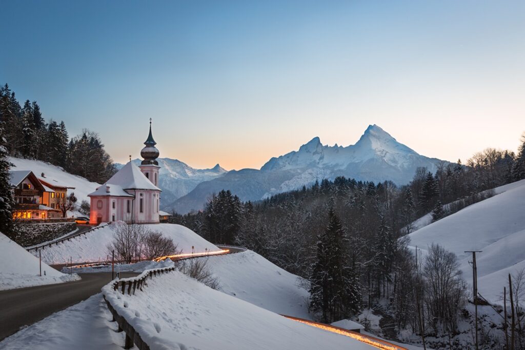 Maria,Gern,Church,In,Bavaria,With,Watzmann,,Berchtesgaden,,Germany,Alps