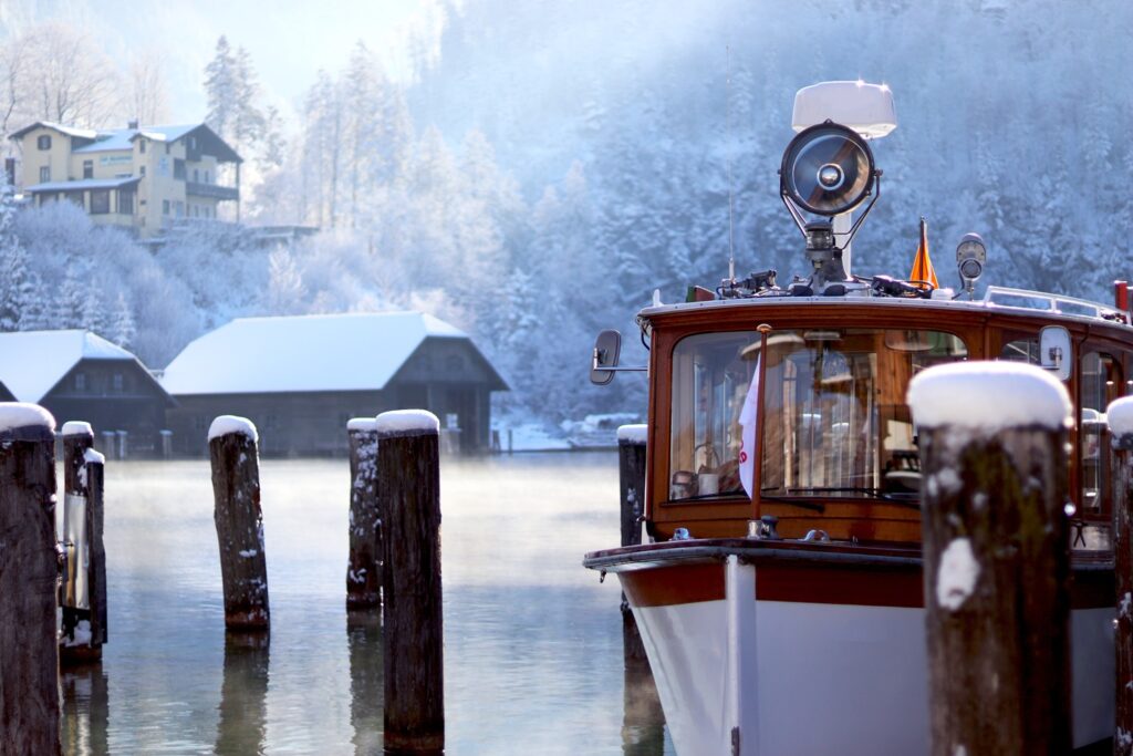 Boat,Floating,On,The,Königssee,In,Bavaria