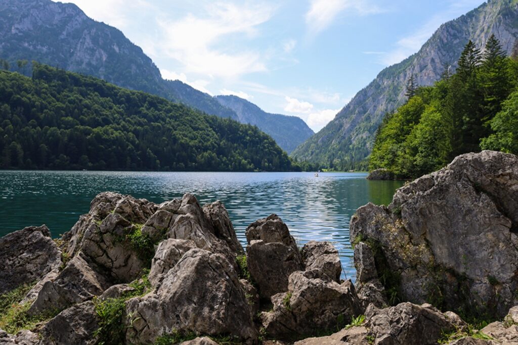 Leopoldsteinersee,,Austria.,The,Leopoldsteinersee,Is,A,Mountain,Lake,In,Styria,